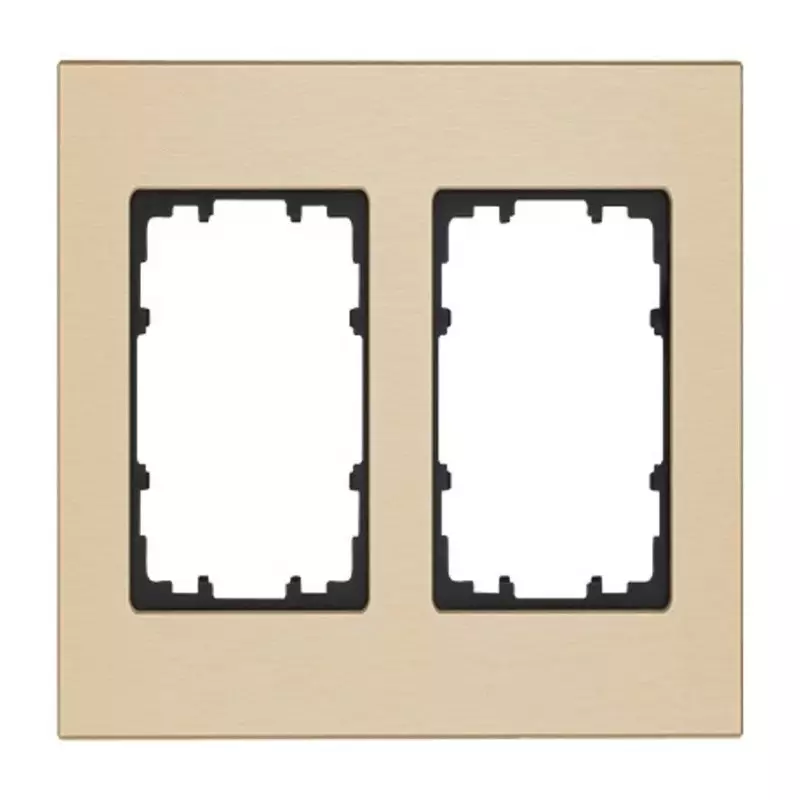 Siemens Yellow 2 Gang Mounting Plate Aluminium Mounting Frame, 5TG1122-3