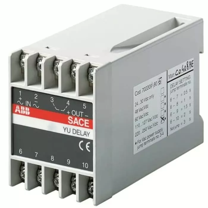 ABB Electronic Time Delay for use with E1, E1.2, E2, E2.2, E3, E4, E4.2, E6, E6.2, T7, T8, X1, XT7-XT7M, 38316