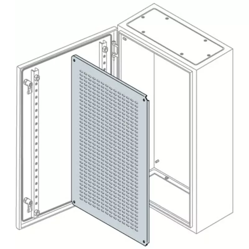 ABB SR/SRN Series Steel Perforated Mounting Plate, 400mm H, 300mm W, 400mm L for Use with Enclosure, TQ4030 TQ4030 SR