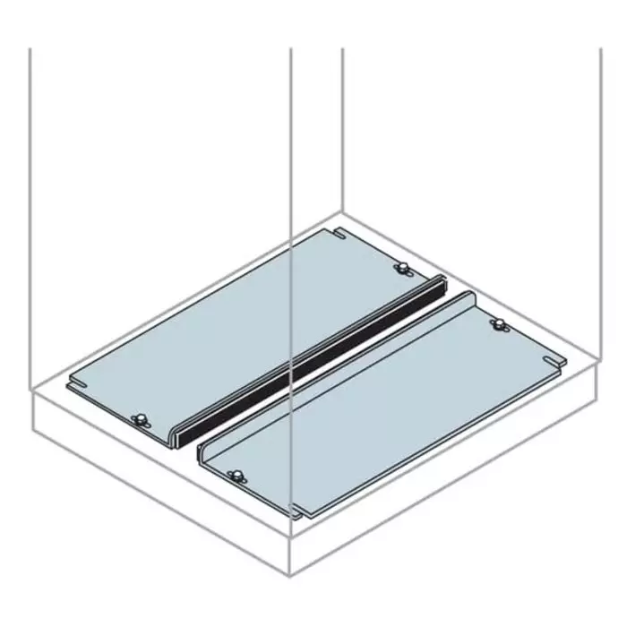ABB IS2 Series Galvanised Steel Sliding Gland Plate, 600mm W, 500mm L for Use with AM2 Cabinets, IS2 Enclosures, EF6050