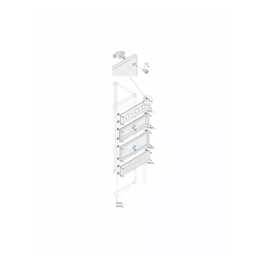 ABB Pickled Steel Sheet Panel for Use with Main Distribution Boards, 600 x 200 x 600mm, 1STQ007726A0000