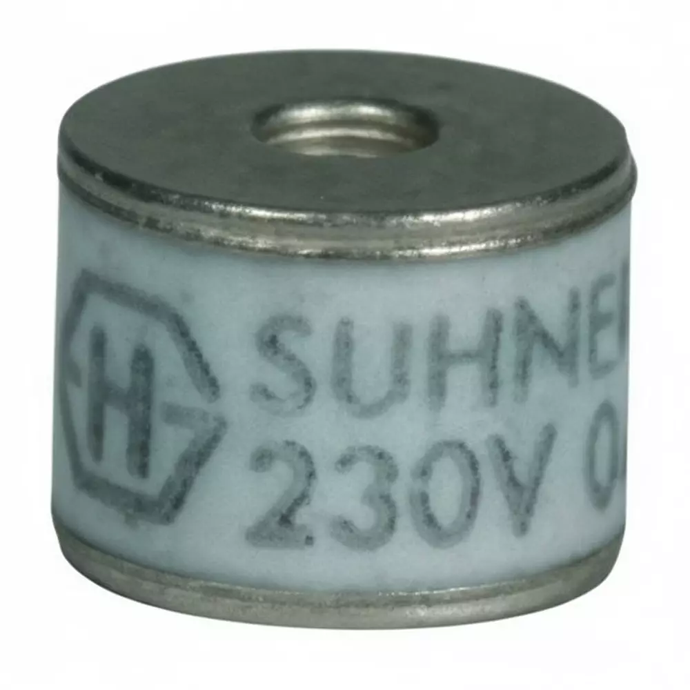 HUBER+SUHNER Gas Discharge Tubes 2 Electrode 30 kA 470 V 8x6 mm, 9071.99.0550 (73_Z-0-0-550)
