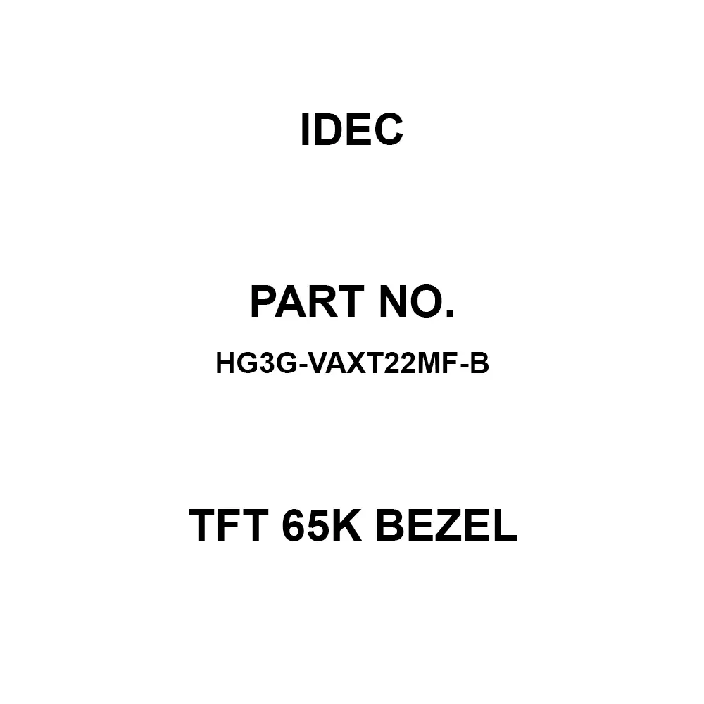 IDEC TFT 65K Bezel Ethernet, Serial, USB Interface Type, HG3G-VAXT22MF-B