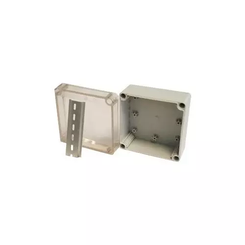 MULTICOMP PRO Enclosure ABS Junction Box 125 mm Height Grey, Transparent, MP001236