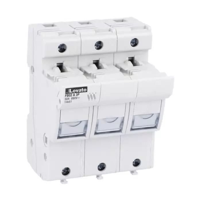 Lovato 50A Fuse Holder for 14 x 51 mm Fuse, 3P, 690 V AC, FB02A3P