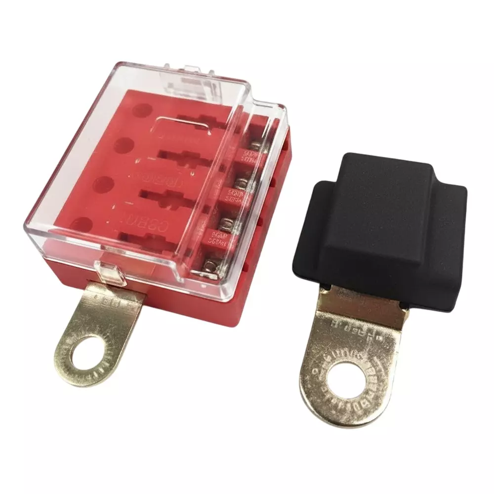 Shin Chin Fuse Blocks Chassis Mount 4 Pole 30 A Current Rating 32 VDC Voltage Rating, R3-108-07-3104