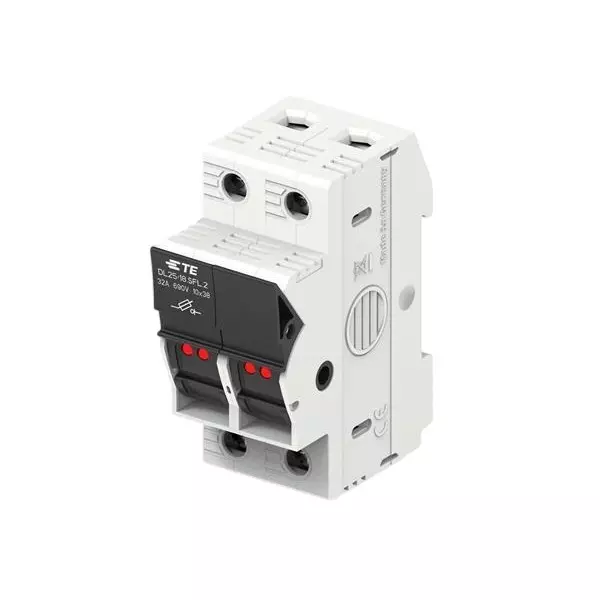 TE CONNECTIVITY Fuse Holders DIN Rail 2 Pole 32 A Current Rating 690 VAC/DC Voltage Rating, 1SNF100026R0000