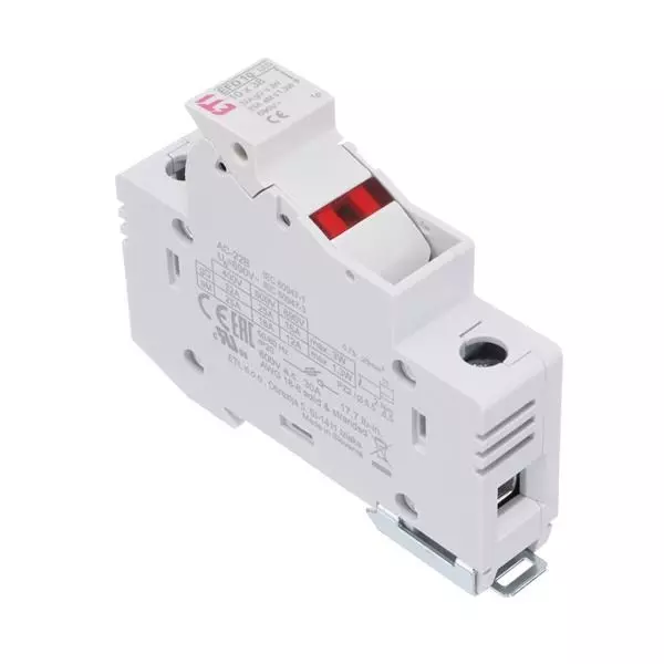 ALTECH Fuse Holders DIN Rail 1 Pole 32 A Current Rating 690 VAC/DC Voltage Rating, 002540011