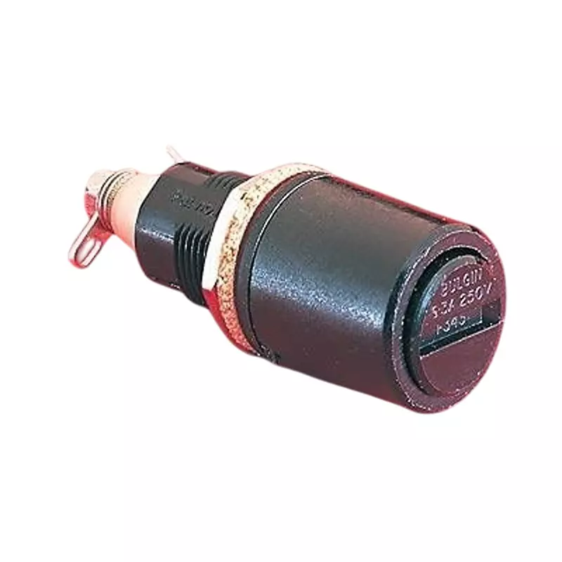 BULGIN LIMITED Fuse Holder Panel Mount 6.3 Amp 1 Pole 5x20 mm, FX0345