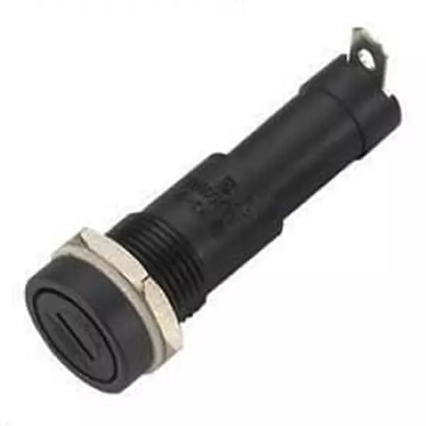 EATON Cartridge Fuse Holder Panel Mount Solder Lug 15 Amp 1 Pole 6.35x31.75 mm, BK2-HTJ-608I