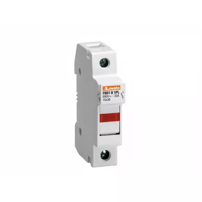 Lovato 32A Fuse Holder for 10 x 38 mm Fuse, 1P, 690 V AC, FB01B1PL