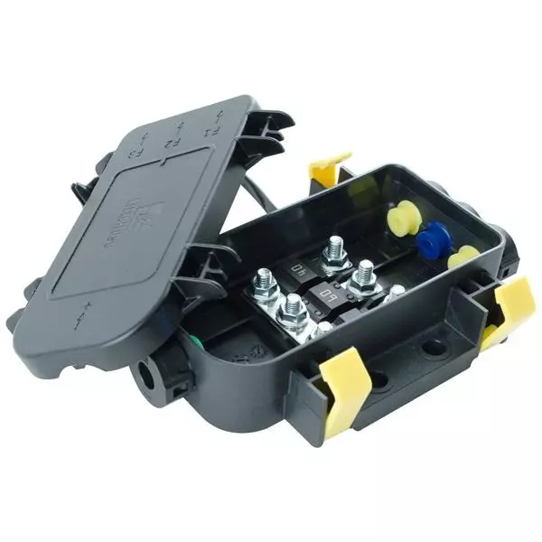Littelfuse Fuse Holders Panel Mount 2 Pole 200 A Current Rating 6 VDC to 58 VDC Voltage Rating, 04980932.X