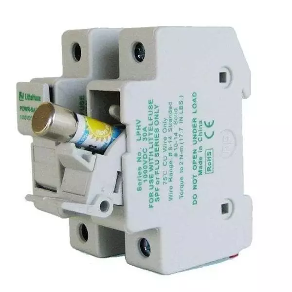 Littelfuse Fuse Holders Touch-Safe 30 A Current Rating DIN Rail, LPHV0003Z