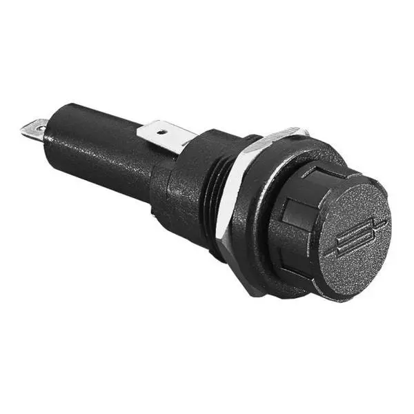 BULGIN LIMITED Touchproof Fuse Holder Panel Mount Solder Lug 13 Amp 1 Pole 6.3x32 mm, FX0415