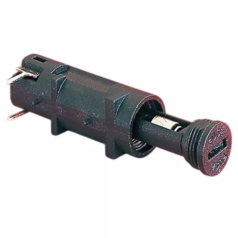 BULGIN LIMITED Shock-Safe Fuse Holder PCB Mount Through Hole, Horizontal 10 Amp 1 Pole 5x20 mm, FX0461
