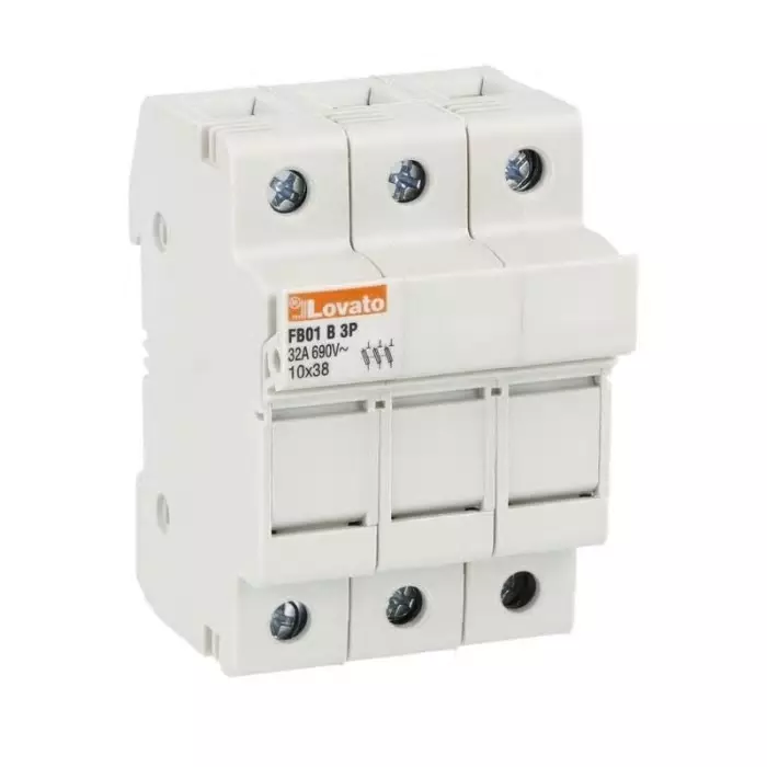 Lovato 32A Fuse Holder for 10 x 38 mm Fuse, 3P, 690 V AC, FB01B3P