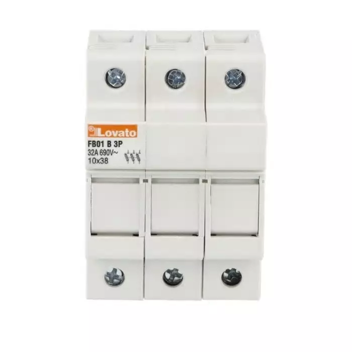 Lovato 32A Fuse Holder for 10 x 38 mm Fuse, 3P, 690 V AC, FB01B3P