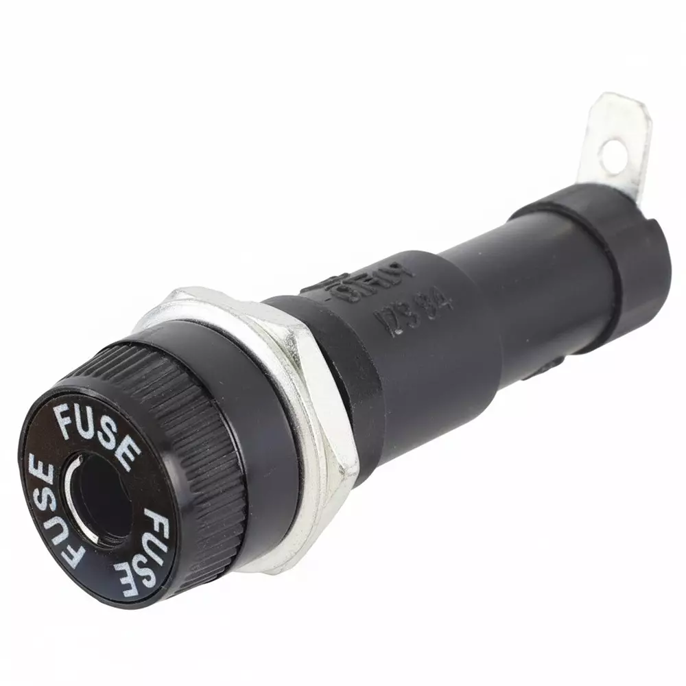 Shin Chin Fuse Holders Panel Mount 1 Pole 15 A Current Rating 250 VAC Voltage Rating, R3-28A