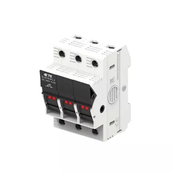 TE CONNECTIVITY Fuse Holders DIN Rail 3 Pole 32 A Current Rating 690 VAC/DC Voltage Rating, 1SNF100028R0000