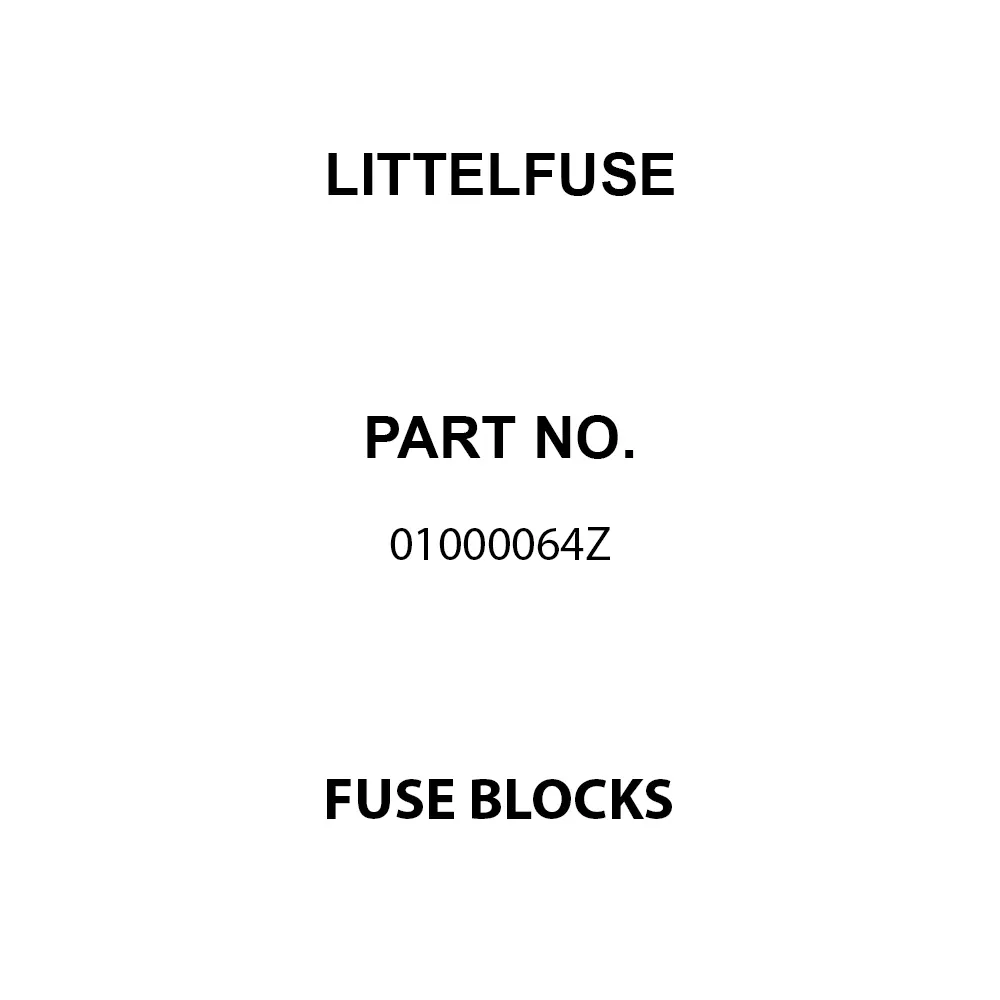Littelfuse Fuse Blocks PCB Mount 1 Pole 30 A Current Rating 500 V Voltage Rating, 01000064Z