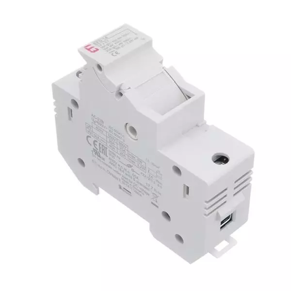 ALTECH Fuse Holders DIN Rail 1 Pole 50 A Current Rating 690 VAC Voltage Rating, 002560001