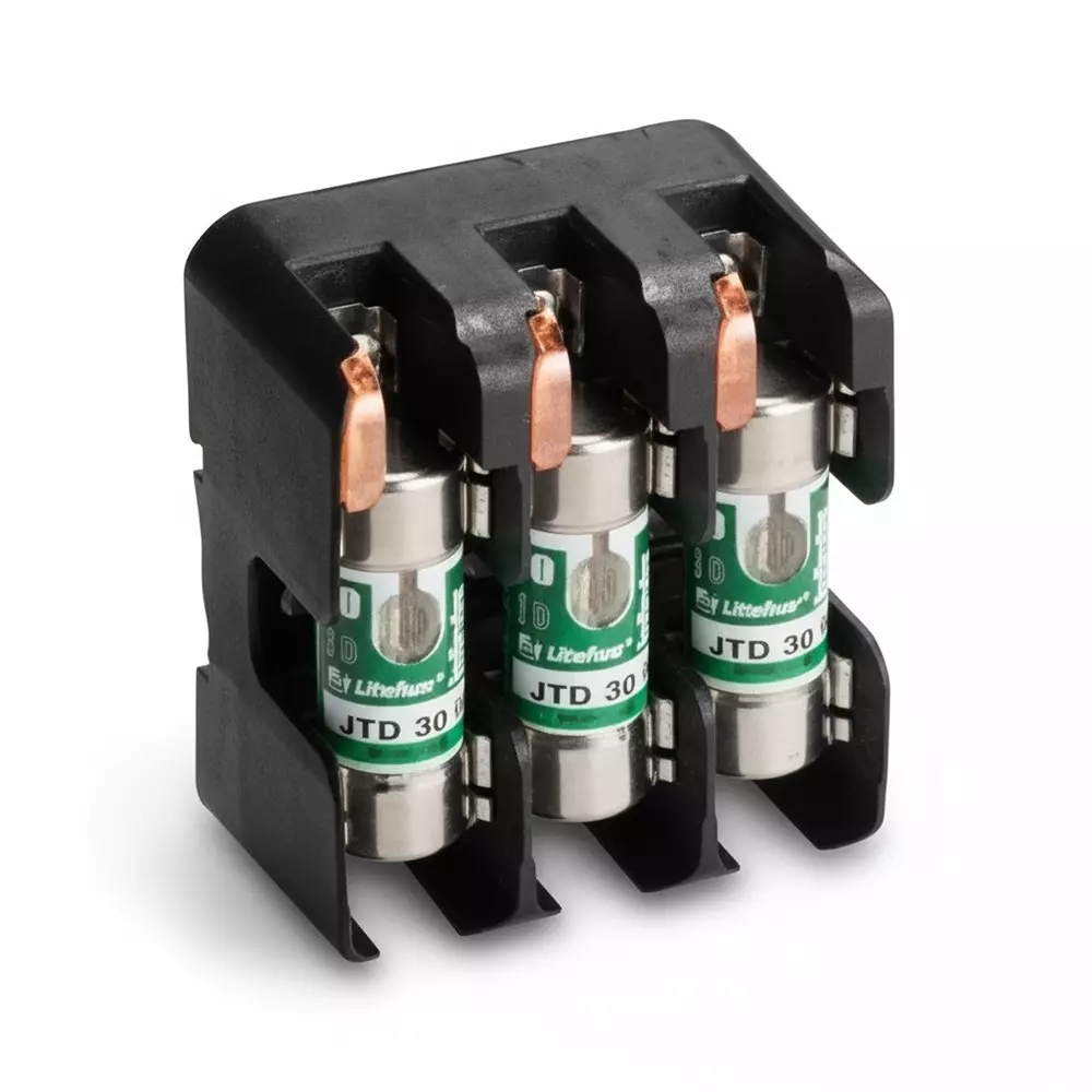 Littelfuse Fuse Blocks DIN Rail 3 Pole 60 A Current Rating 600 V Voltage Rating, LFJ600603C