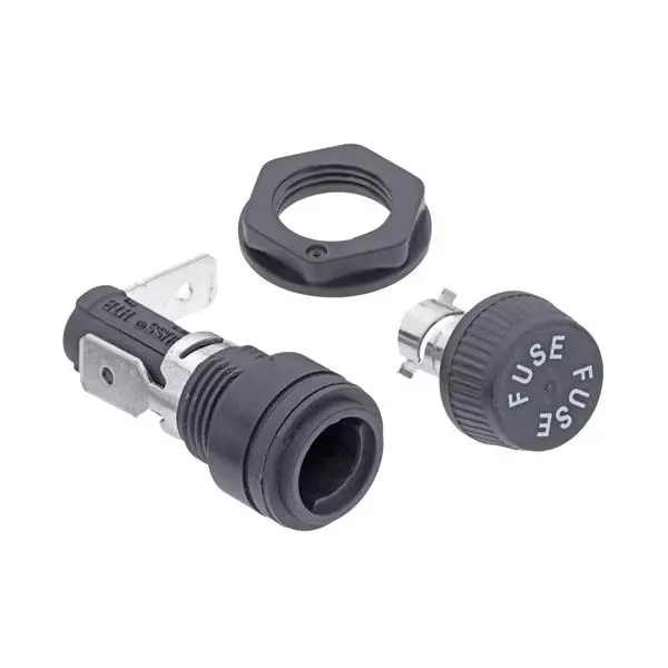 EATON ELECTRONICS Fuse Holders Panel Mount 1 Pole 20 A Current Rating 250 V Voltage Rating, HTB-48I-R