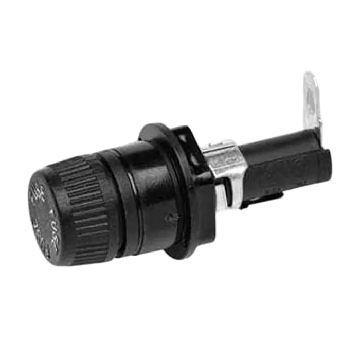 EATON High Profile Fuse Holder Panel Mount Quick Connect 20 Amp 1 Pole 6.35x31.75 mm, BK/HTB-46I