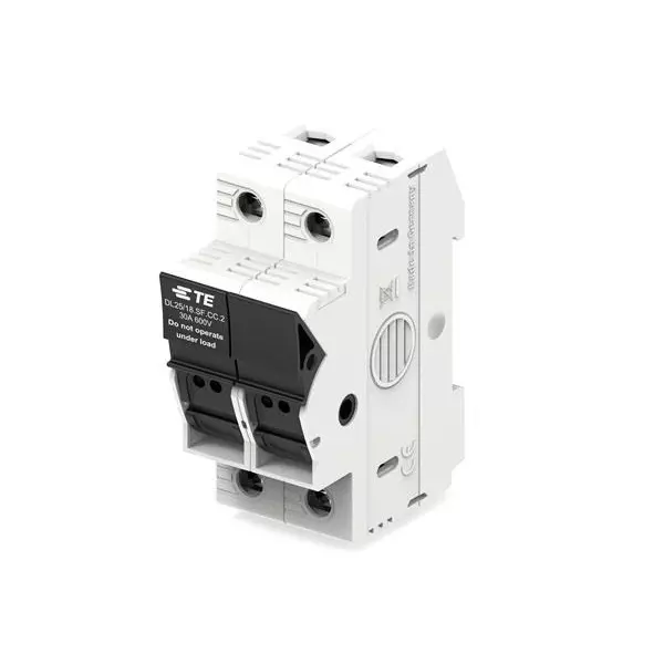 TE CONNECTIVITY Fuse Holders DIN Rail 2 Pole 30 A Current Rating 600 VAC/DC Voltage Rating, 1SNF100033R0000