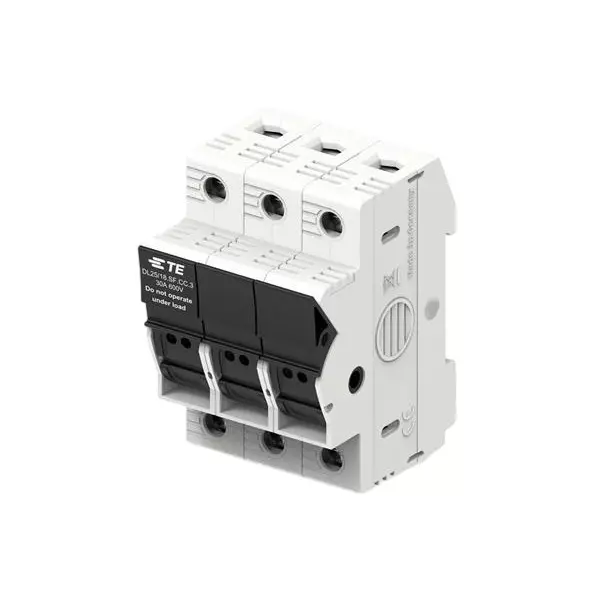 TE CONNECTIVITY Fuse Holders DIN Rail 3 Pole 30 A Current Rating 600 VAC/DC Voltage Rating, 1SNF100035R0000