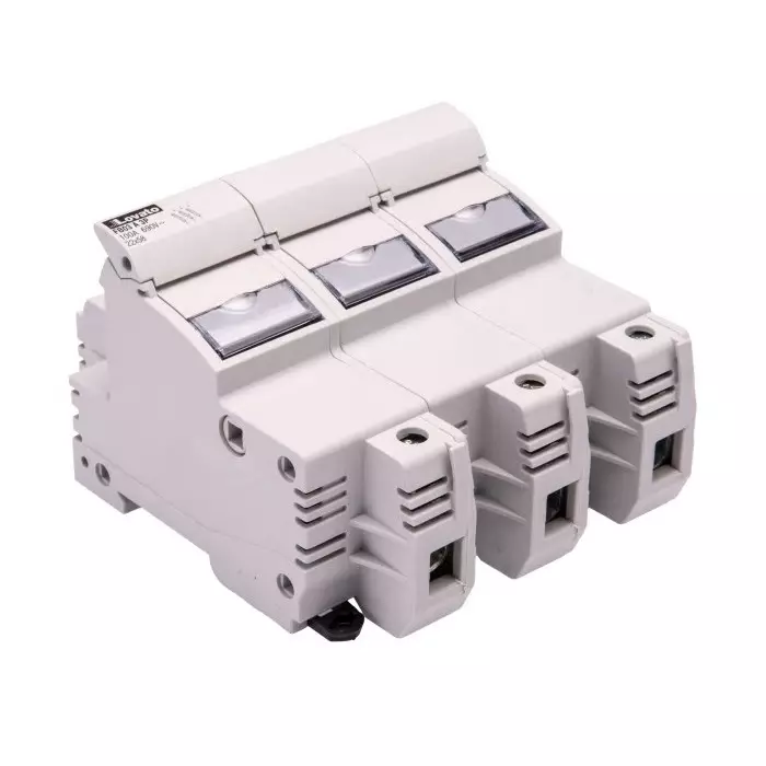 Lovato 100A Base Mount Fuse Holder for 22 x 58 mm Fuse, 3P, 690 V AC, FB03A3P