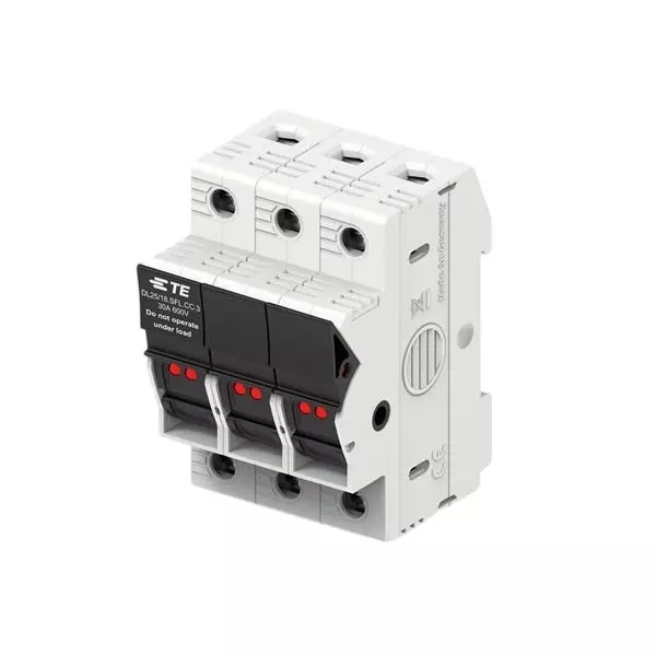 TE CONNECTIVITY Fuse Holders DIN Rail 3 Pole 30 A Current Rating 600 VAC/DC Voltage Rating, 1SNF100036R0000