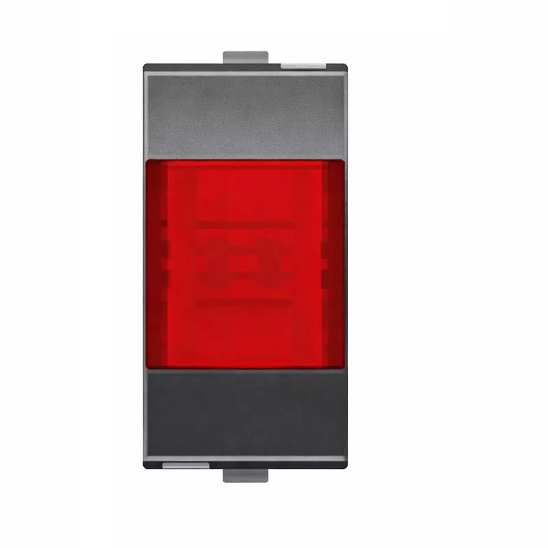Goldmedal Curve Indicator with LED & Red Diffuser Voltage Grey Digital Chrome 1 Module for Commecial and Industrial Use, 101093