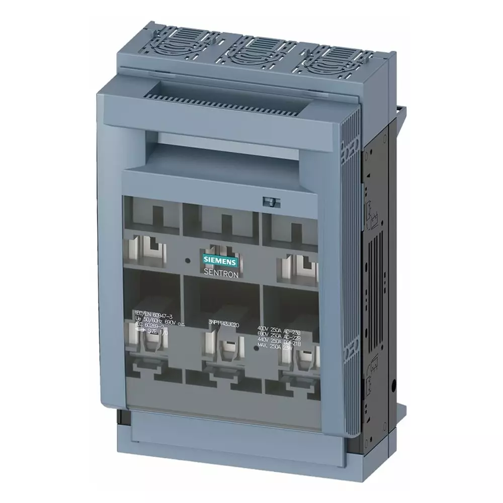 Siemens Fuse Switch Disconnector, 3 Pole, 250A Max Current, 3NP1143-1JC20