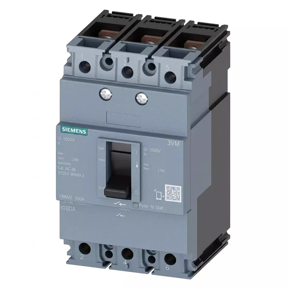 Siemens Sentron 3VM Series Switch Disconnector Without Protection 3 Pole 3VM11 Frame Size and 125 A Rated Current, 3VM1112-1AA32-0AA0