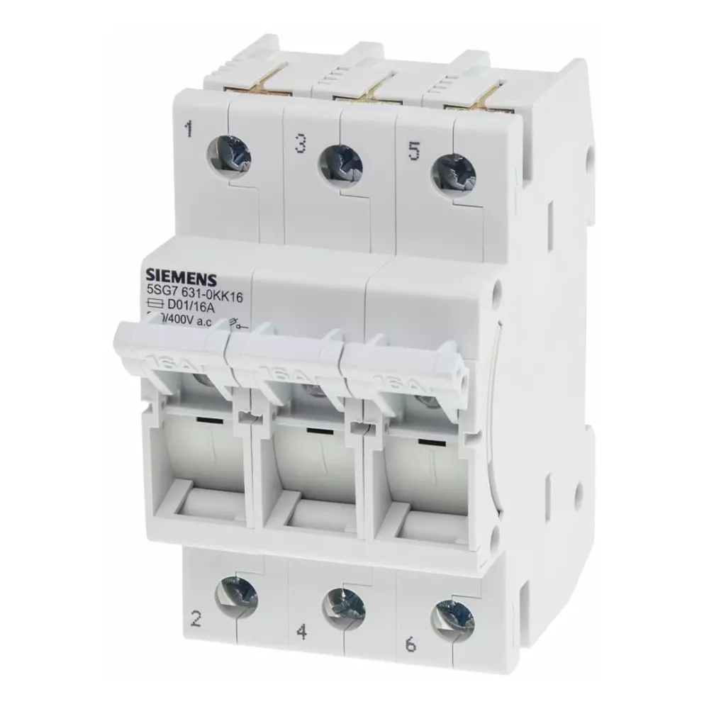Siemens Fuse Switch Disconnector, 3 Pole, 10A Max Current, 5SG7631-0KK10