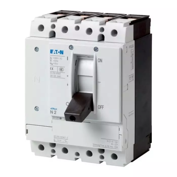 EATON Switch Disconnector, 4 Pole, 160A Max Current, 250A Fuse Current, 118883 N2-4-160-BT