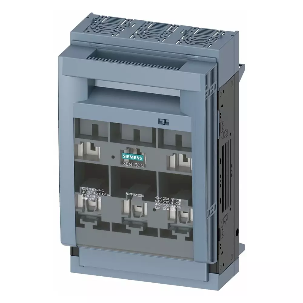 Siemens Fuse Switch Disconnector, 3 Pole, 250A Max Current, 3NP1143-1JC10