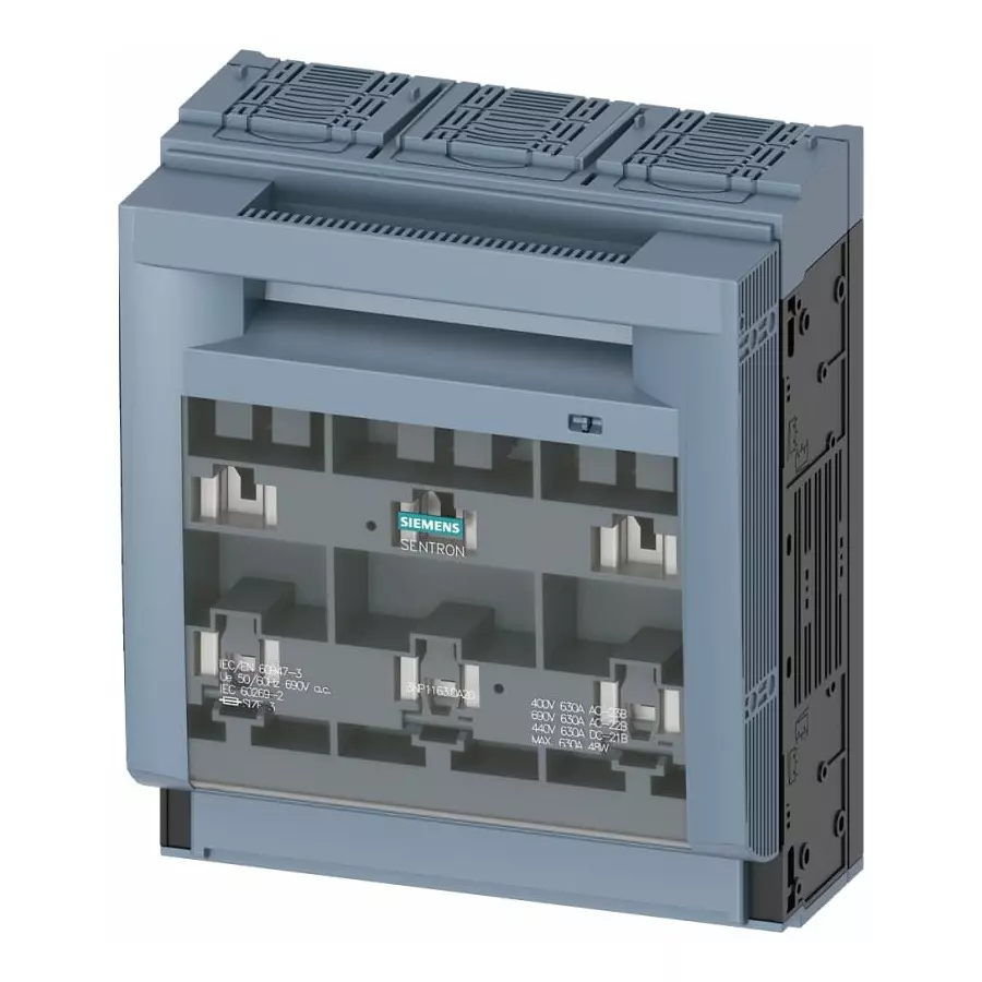 Siemens Fuse Switch Disconnector, 3 Pole, 630A Max Current, 3NP1163-1DA20