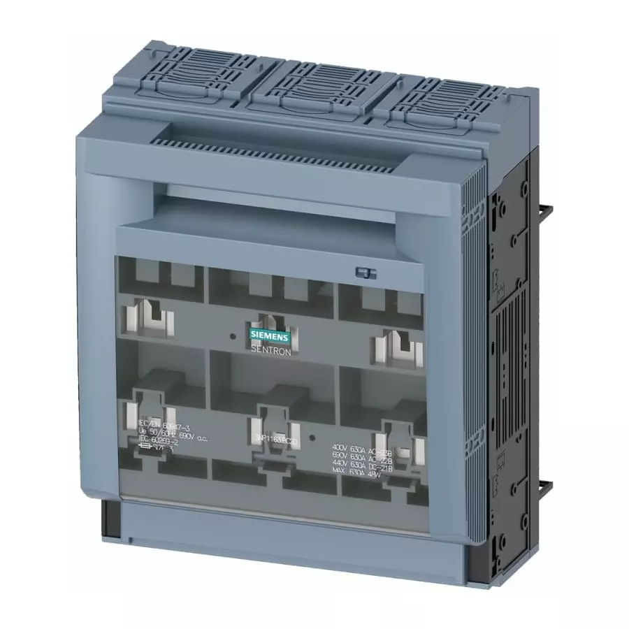 Siemens Fuse Switch Disconnector, 3 Pole, 630A Max Current, 3NP1163-1BC20