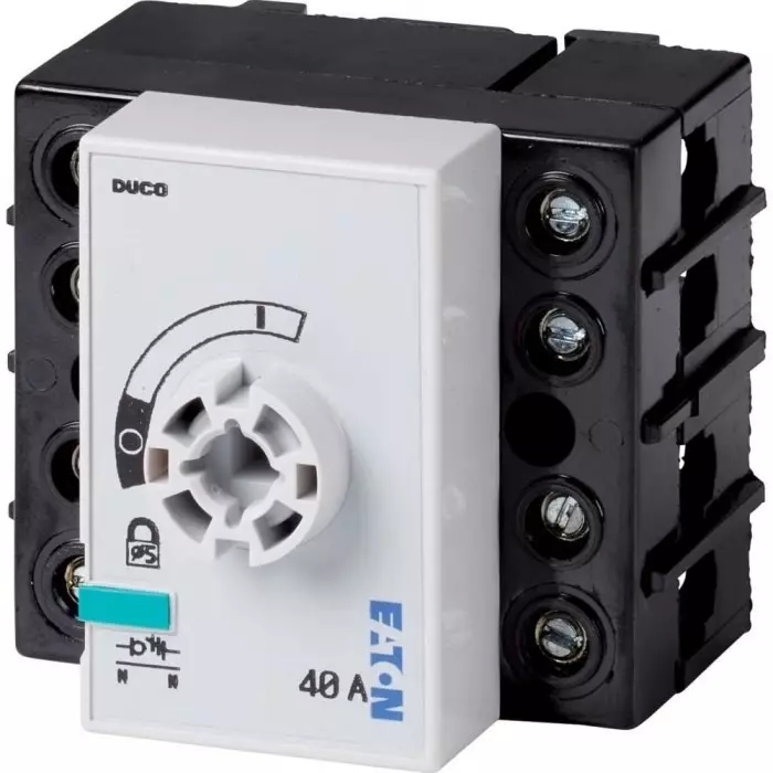 EATON Fuse Switch Disconnector, 4 Pole, 40A Max Current, 40A Fuse Current, 1314108 DCM-40/4-SK+HC