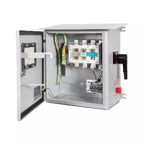 HPL Protection Switch in Sheet Steel Enclosure with 1 On & 1 Off Push Button 3 Phase + Neutral 63 Amp, PS2PB00634PSE image 1