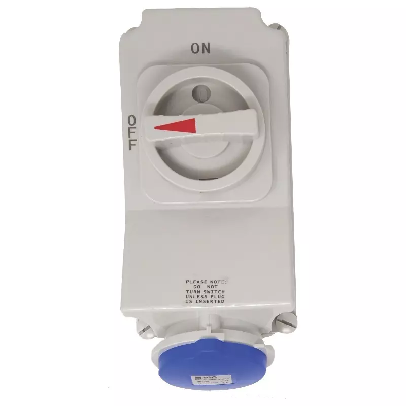JIGO 3 Pin Mechanical Interlock Socket with Switch 16 A Current and Voltage, JG-7274