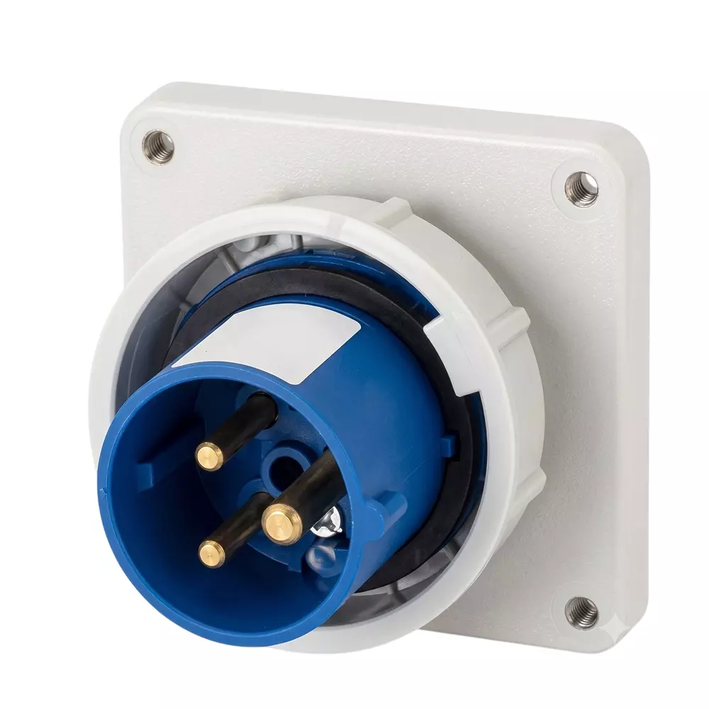 Salzer Panel Mounted Inlets 125 Amp 3 Pole+Neutral+Earth IP 67 Rating 400 V, IP12556-1983