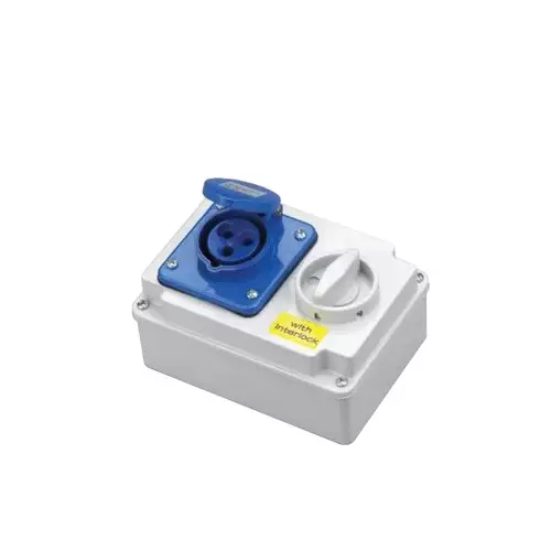 ENERTECH Industrial Interlock Socket 16 & 32 A Current Rating with IP44 Protection