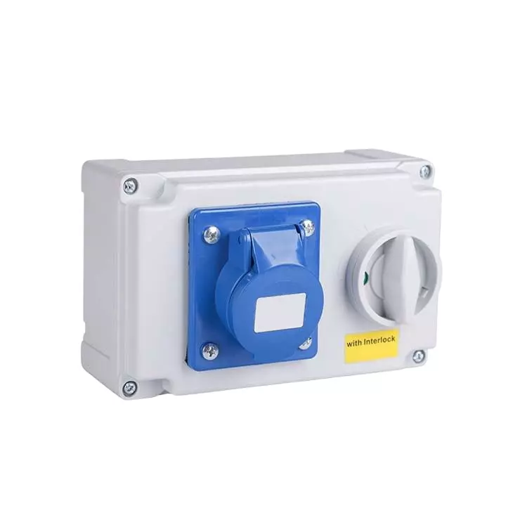 ENERTECH Industrial Interlock Socket 32A Current Rating 4 Pin with IP44 Protection, EN-I125