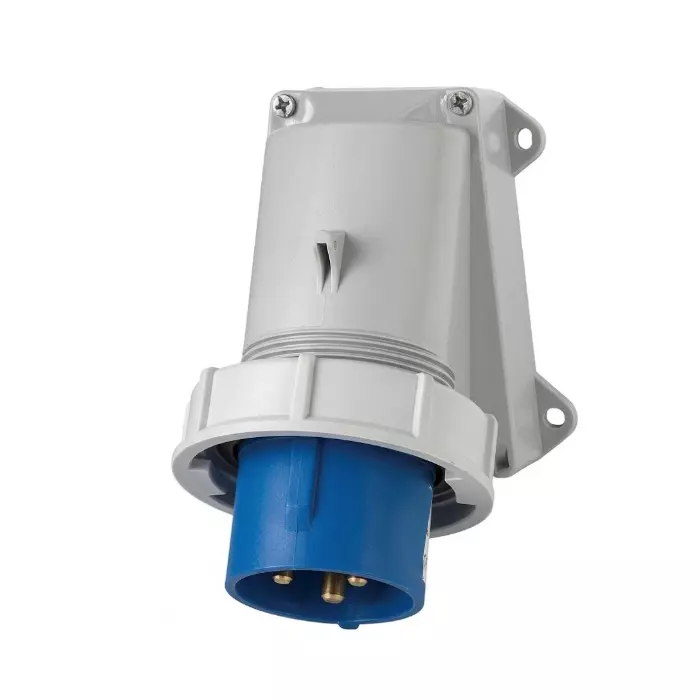 Salzer Wall Mounted Inlets 32 Amp 3 Pole+Earth IP 67 Rating 400 V, IP03246-1007