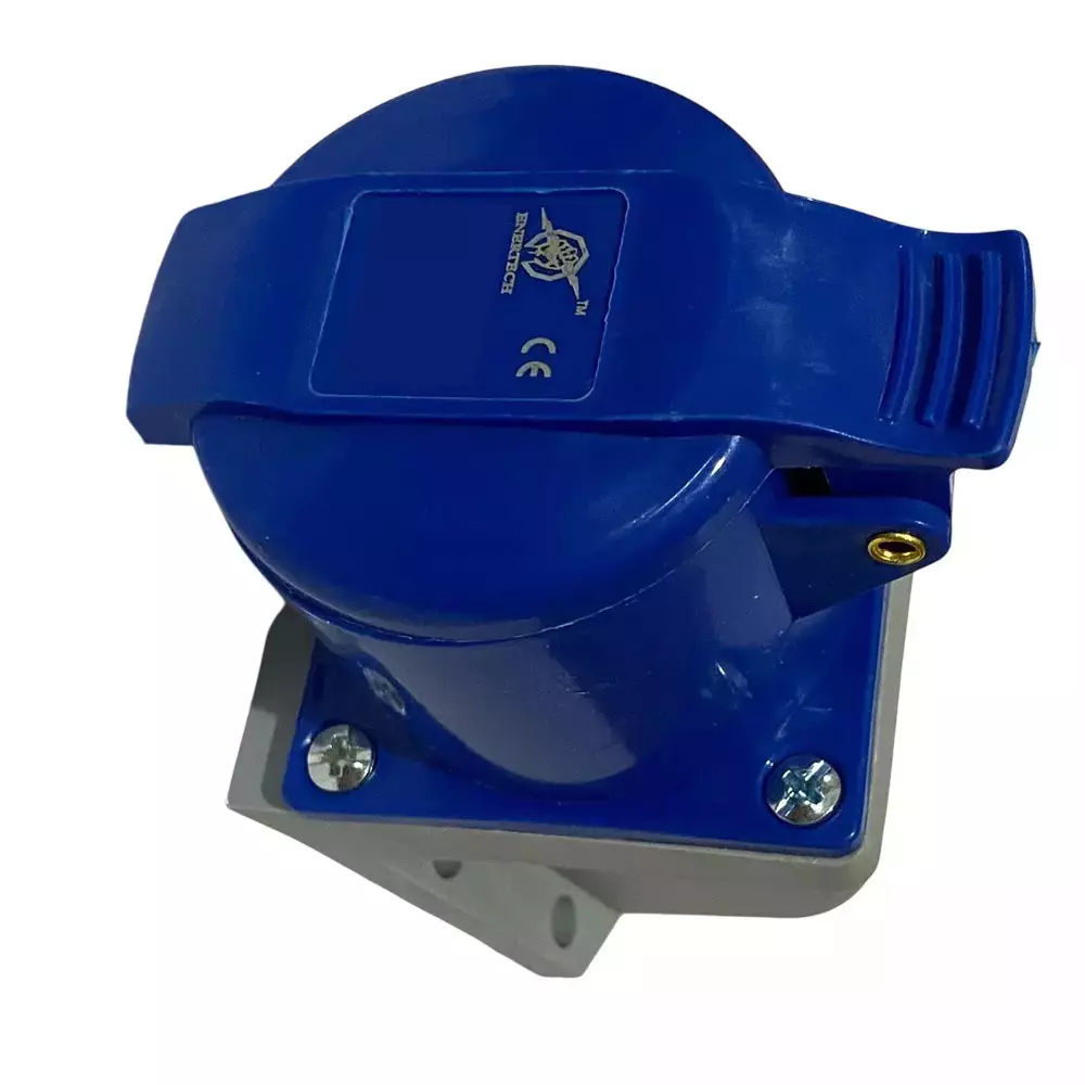 ENERTECH Industrial Wall Socket 16A Current Rating 3 Pin with IP67 Protection, EN-1132