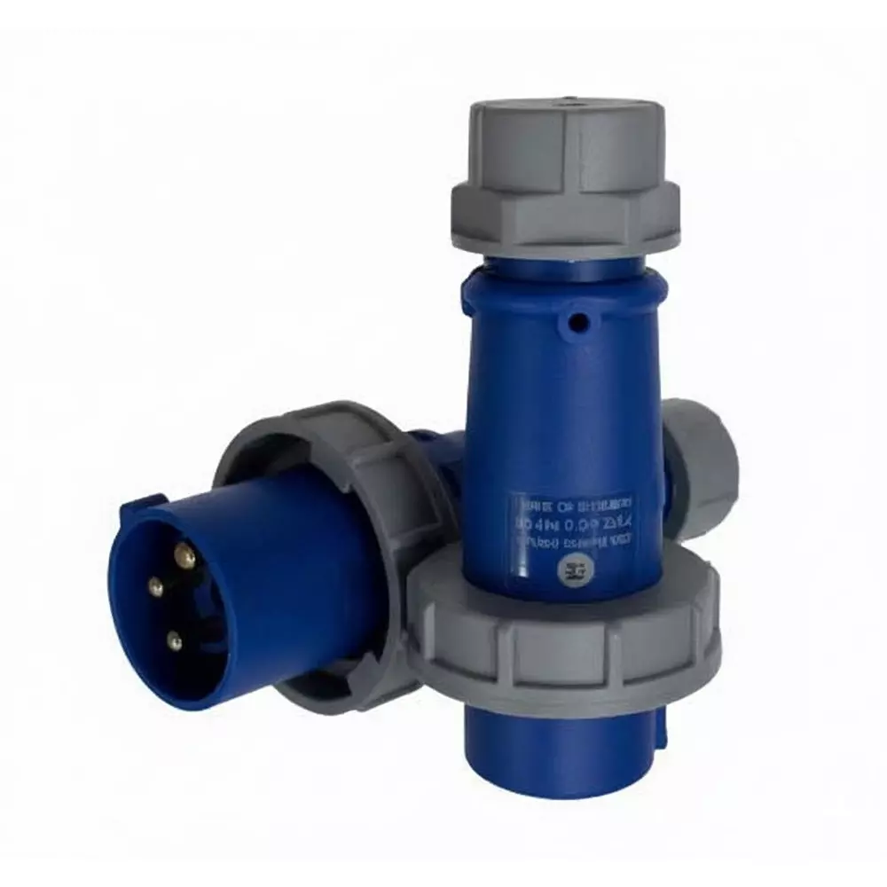 FTC Industrial Socket Straight 16 A 3-Pin IP-67 Grey & Blue, 213-2