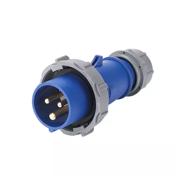 THERMOSPAN Industrial Plugs Plastic 32 A 2P+E IP44, Blue & Grey